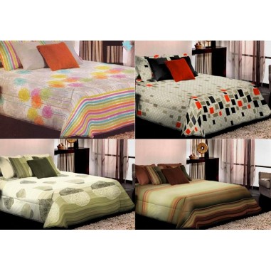 Acolchado Peter Lauden Estampado Relleno Vellon Siliconado de 1 y Media Plaza.