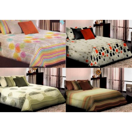 Acolchado Peter Lauden Estampado Relleno Vellon Siliconado de 1 y Media Plaza.