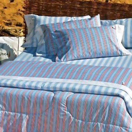 Juego de Sabanas Nautica Estampadas de 1 y Media Plaza - 180 Hilos Algoodon y Poliester.